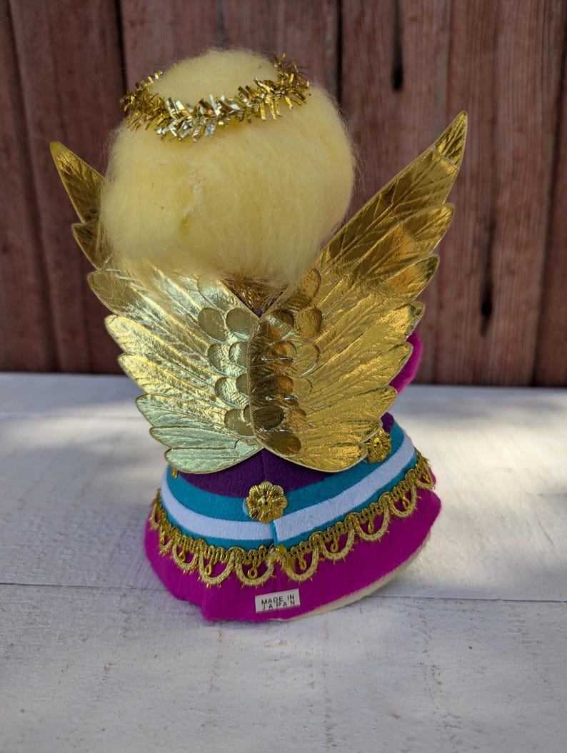 Vintage Christmas Angel Ornament, Angel Tree Topper, Made in Japan Etsy