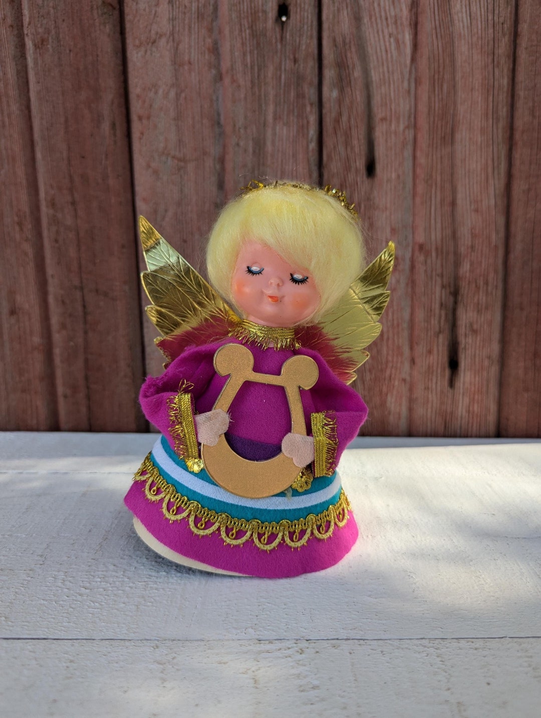 Vintage Christmas Angel Ornament, Angel Tree Topper, Made in Japan Etsy