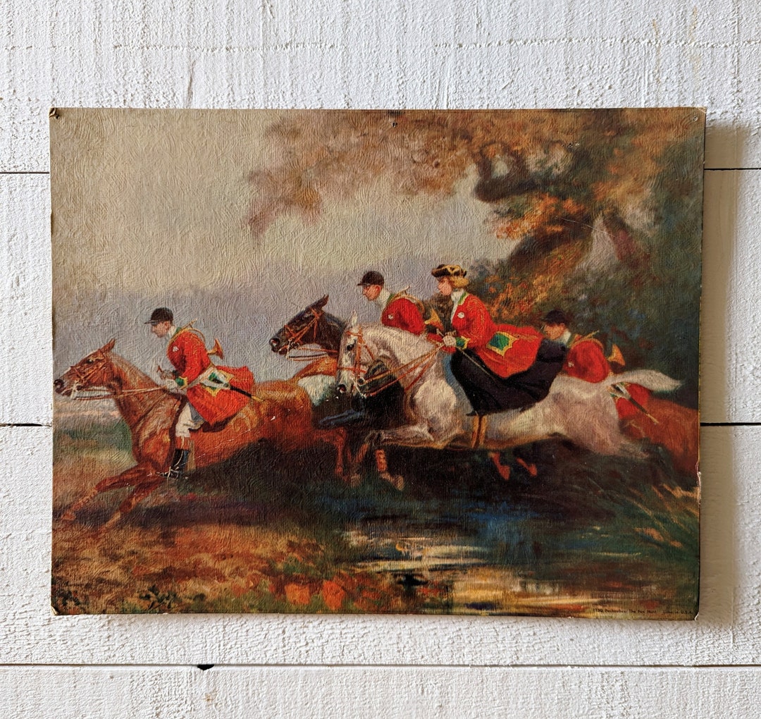 Vintage Fox Hunt Print by Eugene Pechaubes Vintage Artwork Etsy