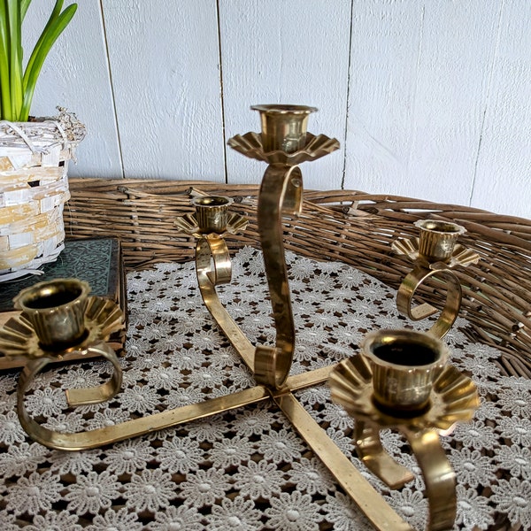 Vintage Candelabra, Candle Holder, 5 Arm Candle Holder, Table Centerpiece