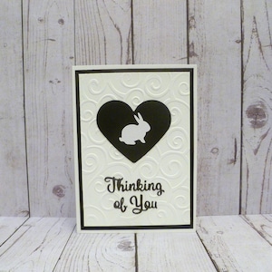 Carte commémorative de lapin blanc faite main, carte de sympathie de lapin, cadeau de perte de lapin, carte commémorative de lapin, carte de sympathie de lapin, cadeau de perte de lapin