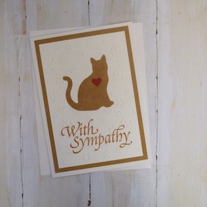 Carte de sympathie fait main orange tigré, carte commémorative orange tigré, cadeau pour la perte d'un chat, carte de sympathie pour chat, carte commémorative chat, carte perte de chat