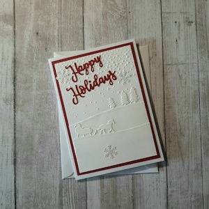 Tarjeta de Navidad De Caballo Hecha a Mano, Tarjeta De Caballo De Vacaciones, Regalo De Navidad De Caballos, Regalo Para Amantes De Los Caballos