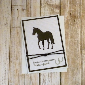 Carte commémorative de cheval faite main, carte de sympathie de cheval noir, carte de condoléances de cheval, carte de perte de cheval, cadeau commémoratif de cheval, cadeau de sympathie de cheval