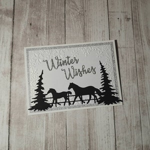 Carte de Noël cheval, cadeau de Noël cheval, cadeau de Noël pour amoureux des chevaux, cadeau de vacances pour amoureux des chevaux, carte de vacances cheval, cadeau de vacances cheval