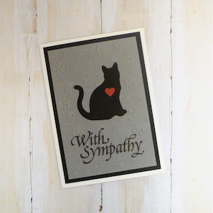 Handmade Black Cat Sympathy Card, Black Cat Memorial Card, Gift for Loss of Black Cat, Cat Sympathy Gift, Cat Memorial Gift, Cat Loss Card