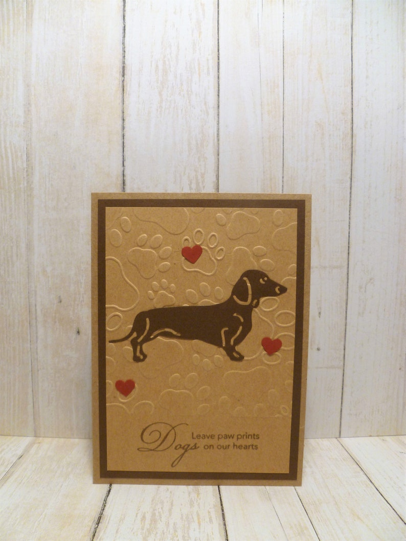 Handmade Brown Dachshund Sympathy Card Dachshund