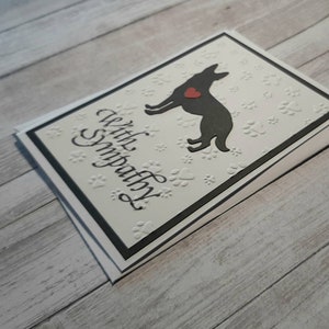 Carte de sympathie de berger allemand faite main, cadeau de condoléances de berger allemand, perte d'un berger allemand, carte de sympathie de chien