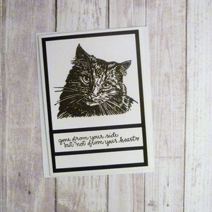 Carte de sympathie de chat faite à la main, carte commémorative de chat, carte de condoléances de chat, cadeau de sympathie de chat, cadeau commémoratif de chat, cadeau pour la perte de chat, sympathie pour animal de compagnie