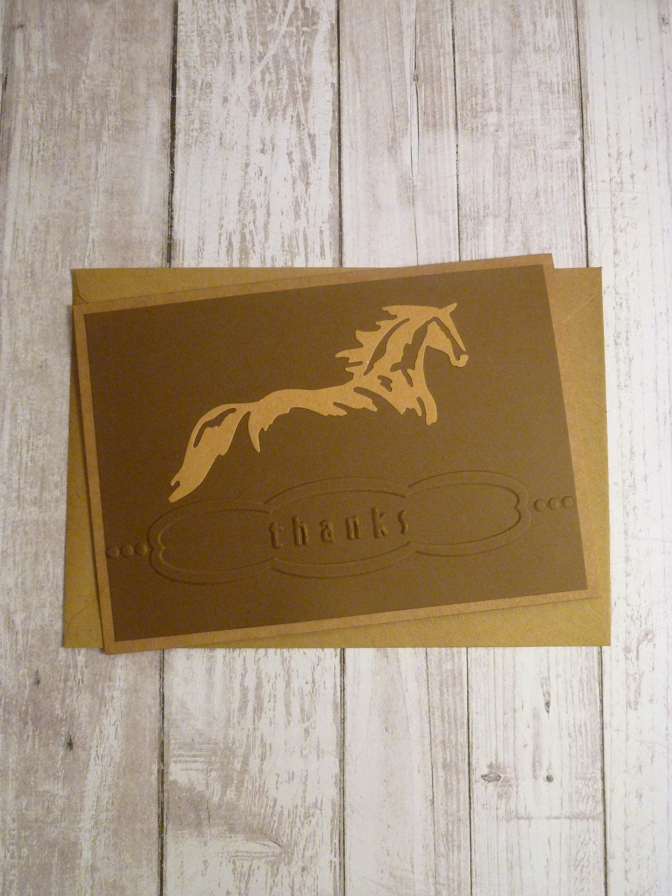 Handmade Horse Thank You Card Thank You Greeting Card for | Etsy