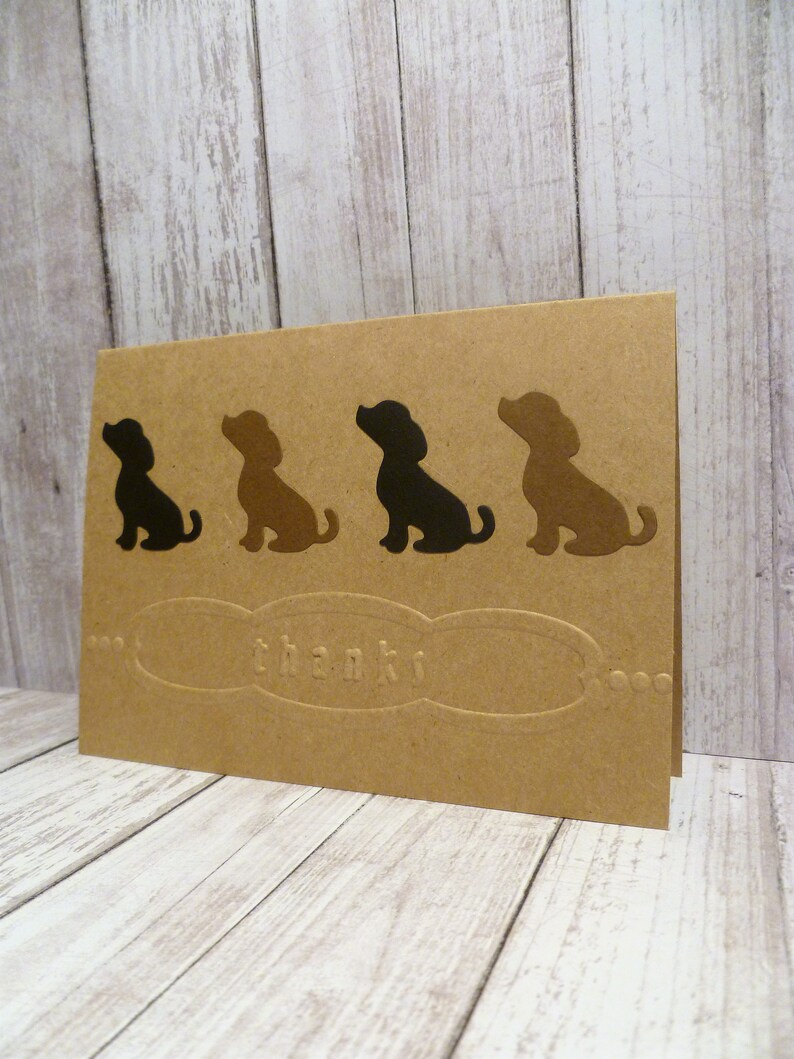 Handmade Dog Thank You Card Thank You Card for Dog Lover Etsy