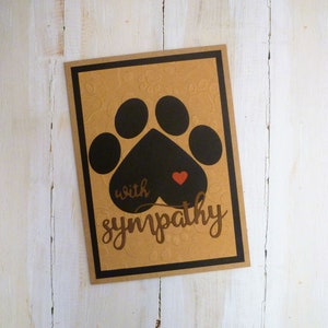 Carte commémorative faite main pour chien, Carte de sympathie pour chien, Carte commémorative empreinte de patte, Carte commémorative pour animal de compagnie, Carte de sympathie pour animal de compagnie, Cadeau pour la perte d'un chien, Perte d'un animal de compagnie