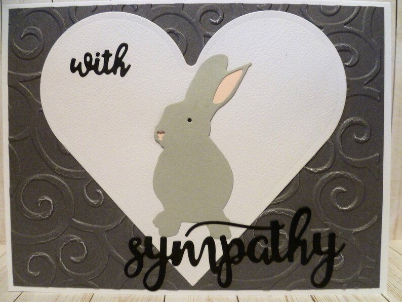 Handmade Rabbit Sympathy Card Bunny Sympathy Card Rabbit - Etsy