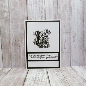 Carte commémorative Bulldog faite à la main, carte de sympathie Bulldog, carte de perte de Bulldog, cadeau de sympathie Bulldog, sympathie pour chien, mémorial pour chien, perte de chien