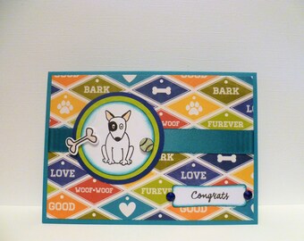 Tarjeta de felicitación hecha a mano para perros nuevos, tarjeta de adopción de mascotas, tarjeta de adopción de perros, tarjeta para perros nuevos, regalo para perros nuevos, tarjeta para perros rescatados