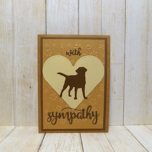 Tarjeta de condolencia de Labrador de chocolate hecha a mano, tarjeta conmemorativa de Labrador, regalo de condolencia de laboratorio de chocolate, tarjeta de pérdida de Labrador, tarjeta de condolencia para perros