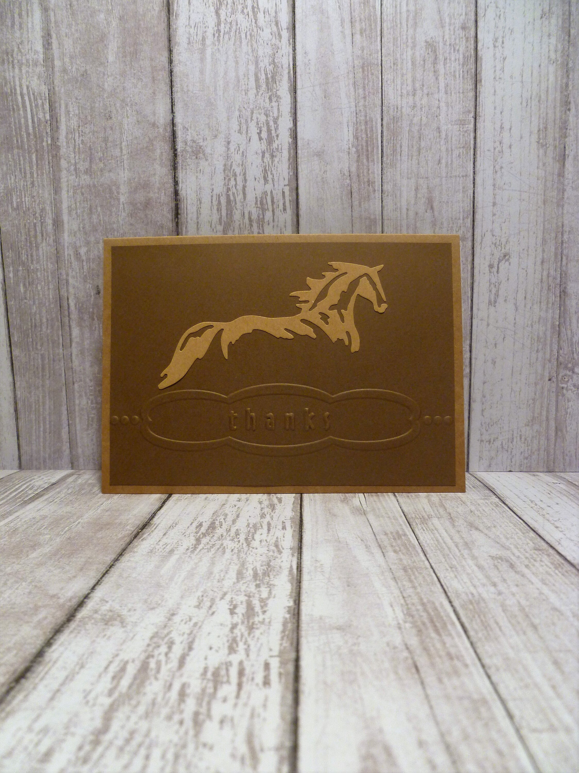 Handmade Horse Thank You Card, Thank You Greeting Card for Horse Lover ...