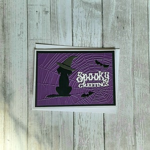 Carte d'Halloween pour chien faite main, cadeau d'Halloween pour chien, cadeau d'Halloween pour les amoureux des chiens