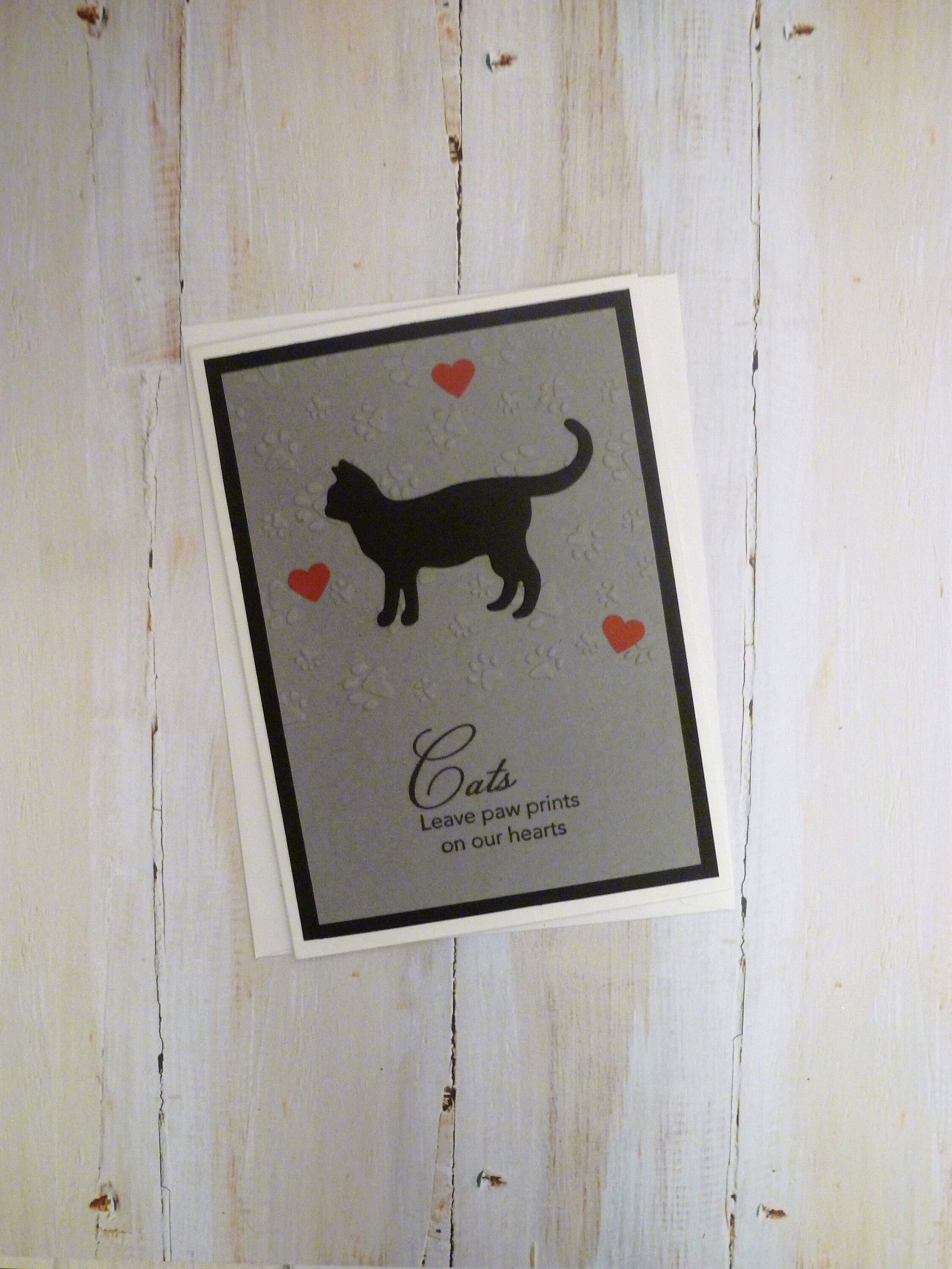 Handmade Cat Memorial Card Cat Sympathy Card Cat Condolence Etsy