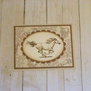 Carte de sympathie cheval faite main, carte de condoléances cheval, carte commémorative cheval, carte perte de cheval, cadeau pour la perte d'un cheval, cadeau de sympathie cheval