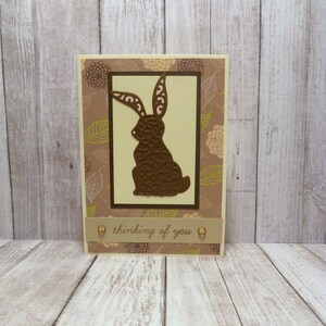 Carte de sympathie fait main lapin brun, carte de sympathie lapin brun, carte commémorative de lapin, carte commémorative de lapin, cadeau de perte de lapin, perte de lapin