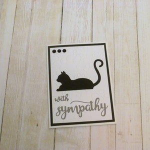 Carte de sympathie de chat faite main, carte commémorative de chat, carte de sympathie de chat noir, carte de condoléances de chat, carte de perte de chat, cadeau pour la perte de chat