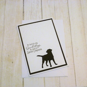 Carte de sympathie faite main de Labrador noir, carte commémorative de laboratoire noir, carte de condoléances du Labrador, carte de sympathie de chien, perte du Labrador, perte de chien