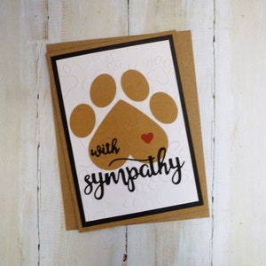 Carte de sympathie pour animal de compagnie faite main, carte commémorative d'animal de compagnie, carte de deuil d'animal de compagnie, cadeau pour la perte d'un animal de compagnie, carte de sympathie pour chien, carte commémorative de chien, cadeau de perte de chien