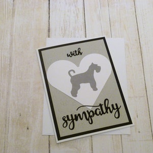Carte de sympathie Schnauzer faite à la main, Carte de sympathie Schnauzer au sel et au poivre, Carte commémorative Schnauzer, Perte de la carte Schnauzer, Sympathie pour chien