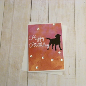 Carte d’anniversaire du Labrador faite à la main, carte d’anniversaire du Labrador noir, carte d’anniversaire pour l’amant du Labrador, carte d’anniversaire de chien, carte d’anniversaire de laboratoire