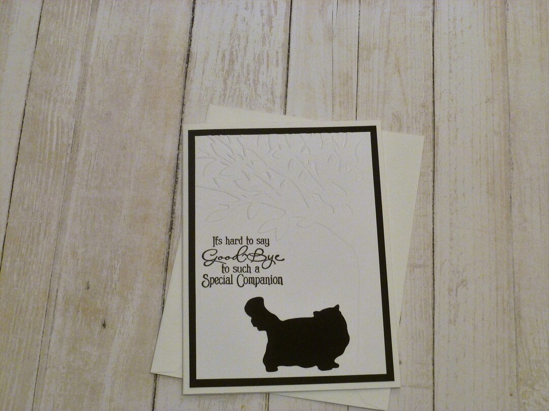 Handmade Black Persian Sympathy Card Black Himalayan Sympathy Etsy
