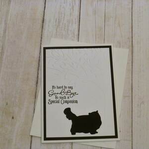 Carte de sympathie persane noire faite main, carte de sympathie himalayenne noire, carte commémorative himalayenne, carte commémorative persane, perte d'un chat persan