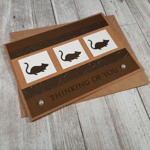 Carte commémorative de rat brun fait à la main, carte de condoléances de rat, carte de condoléances de rat, cadeau commémoratif de rat, cadeau pour perte de rat, cadeau de perte d’animal de compagnie