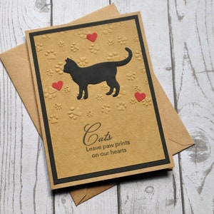 Carte commémorative de chat en écaille de tortue faite à la main, carte de sympathie de chat en écaille de tortue, cadeau commémoratif de chat, cadeau de sympathie de chat, carte de condoléances de chat