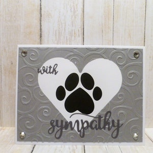 Carte de sympathie pour animaux de compagnie faite à la main, carte de sympathie pour empreinte de patte, carte de sympathie pour chien, carte de sympathie pour chat, carte de sympathie pour lapin, carte de perte d’animal de compagnie, perte de chien