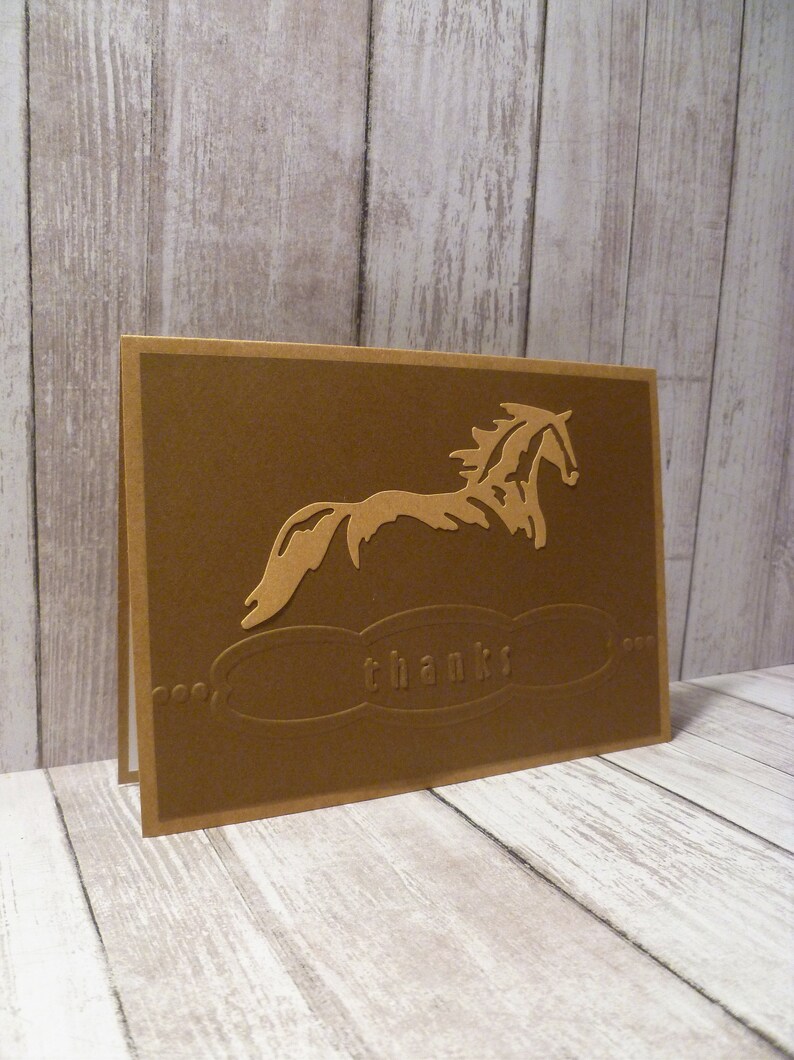 Handmade Horse Thank You Card Thank You Greeting Card for | Etsy