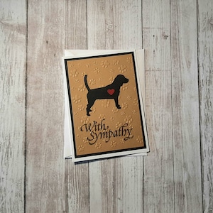 Tarjeta de condolencias por un beagle hecha a mano, tarjeta conmemorativa por un beagle, regalo por la pérdida de un beagle, regalo de condolencias por un beagle, tarjeta de condolencias para perros