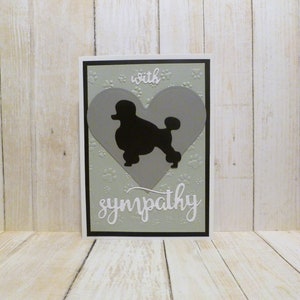 Handgemachte Schwarze Pudel Trauerkarte, Schwarze Pudel Gedenkkarte, Pudel Beileid Karte, Pudel Verlust Karte, Pudel Erinnerungsgeschenk, Hundeverlust