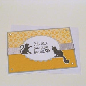 Carte de sympathie pour chat faite à la main, carte commémorative Cat, carte de condoléances Cat, cadeau pour perte de chat, carte de sympathie pour animal de compagnie, carte commémorative pour animal de compagnie, carte de perte d’animal de compagnie