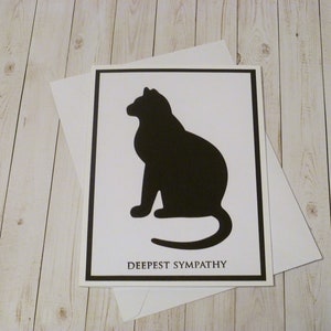 Handmade Black Cat Sympathy Card, Black Cat Condolence Card, Cat Memorial Card, Cat Loss Card, Gift for Loss of Cat, Pet Sympathy Card