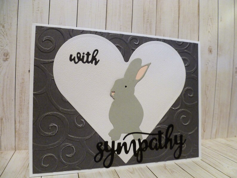 Handmade Rabbit Sympathy Card Bunny Sympathy Card Rabbit - Etsy