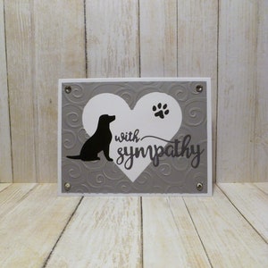 Carte de sympathie du Labrador noir faite à la main, carte de sympathie pour chien, carte commémorative du Labrador, carte de condoléances du Labrador, cadeau commémoratif pour chien, cadeau de perte de chien