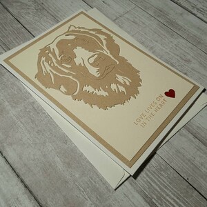 Carte de sympathie faite main pour Golden Retriever, cadeau de deuil Golden Retriever, perte d'un Golden Retriever, carte de sympathie pour chien