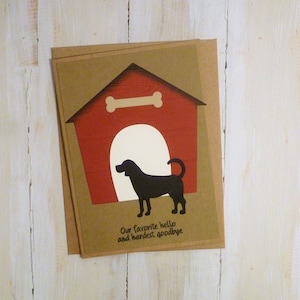 Carte de sympathie pour chien faite main, carte commémorative pour chien, carte niche pour chien, carte de sympathie pour chien, carte commémorative pour chien, cadeau pour la perte d'un chien, sympathie pour animal de compagnie