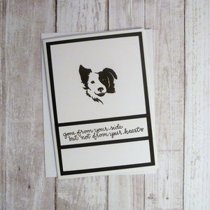 Handgemachte Border Collie Karte Mitgefühl, Border Collie Gedenkkarte, Verlust der Border Collie Karte, Hunde-Anteilnahme, Hunde-Gedenken, Hunde-Verlust