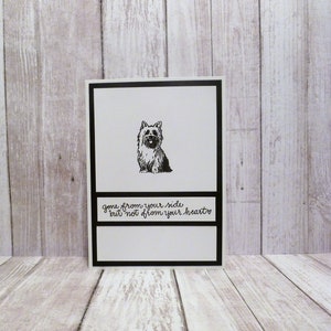 Carte de sympathie du cairn terrier fait main, carte commémorative du cairn terrier, carte de sympathie pour chien, carte commémorative pour chien, carte perte de terrier, sympathie pour chien
