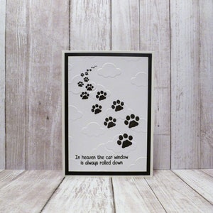 Carte de sympathie pour animal de compagnie faite main, carte commémorative d'un animal de compagnie, carte de condoléances pour animal de compagnie, carte de perte d'un animal de compagnie, carte de sympathie d'empreinte de patte, carte de sympathie de chien, perte de chien