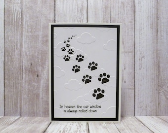 Biglietto di condoglianze fatto a mano per animali domestici, biglietto commemorativo per animali domestici, biglietto di condoglianze per animali domestici, biglietto per la perdita di un animale domestico, biglietto di condoglianze per impronte di zampe, biglietto di condoglianze per cani, perdita di un cane