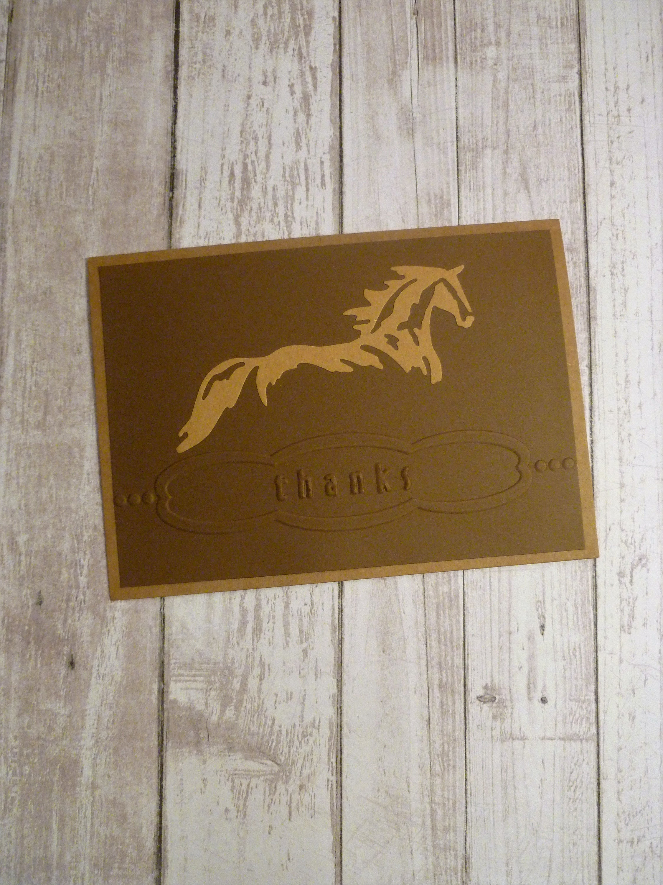 Handmade Horse Thank You Card, Thank You Greeting Card for Horse Lover ...