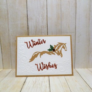 Tarjeta de Navidad De Caballo Marrón Hecha a Mano, Tarjeta De Vacaciones A Caballo, Tarjeta De Caballo De Navidad, Tarjeta de Navidad Para Amantes De Los Caballos, Regalo De Navidad Para Amantes De Los Caballos, Regalo De Vacaciones Para Amantes De Los Caballos